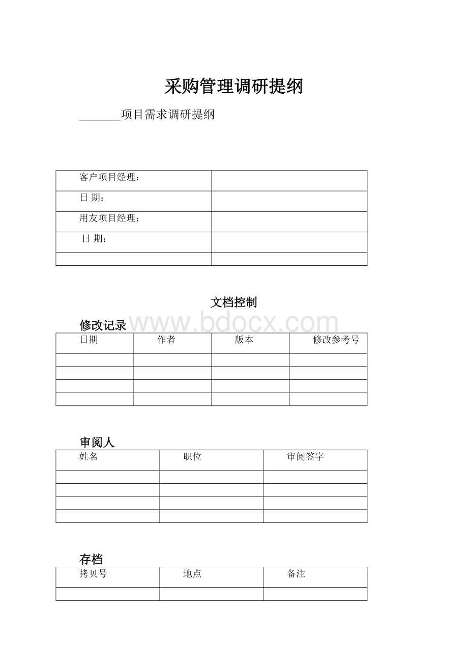 采购管理调研提纲.docx_第1页