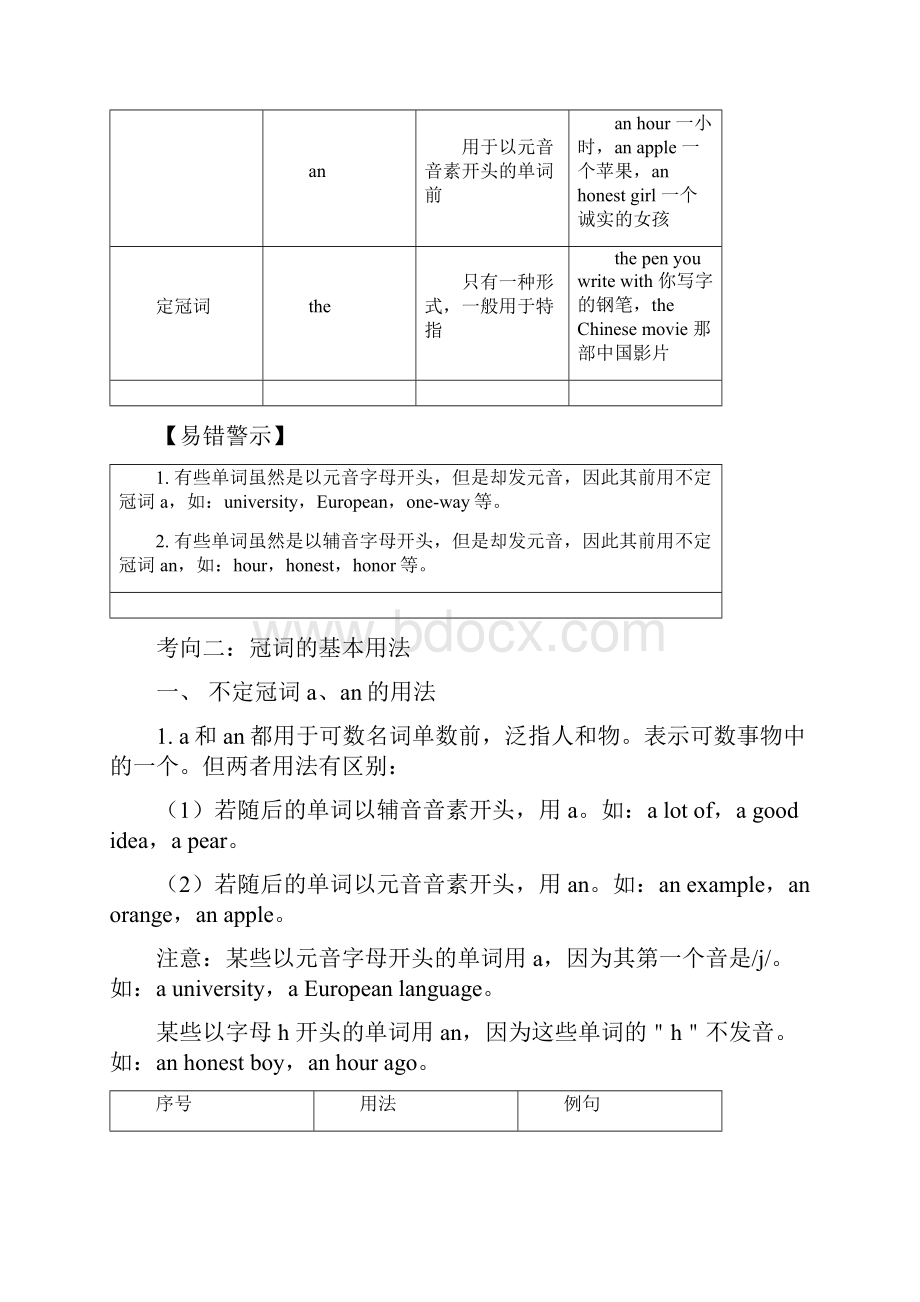 考点01 冠词备战中考英语考点一遍过.docx_第2页