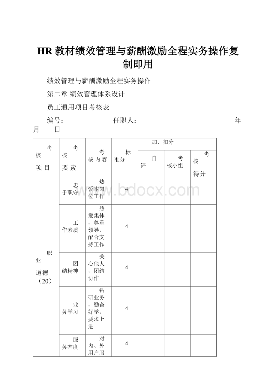 HR教材绩效管理与薪酬激励全程实务操作复制即用.docx