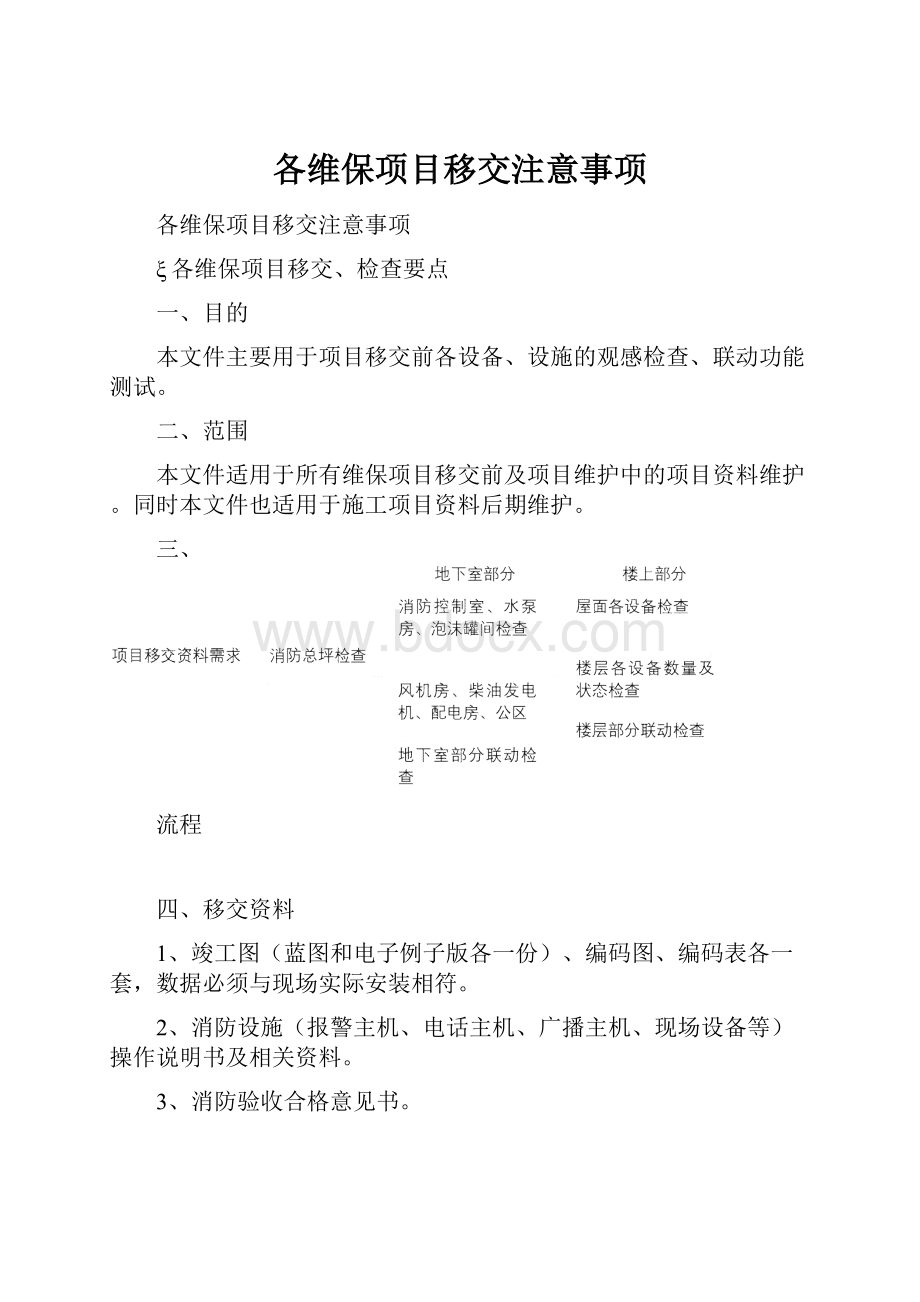 各维保项目移交注意事项.docx