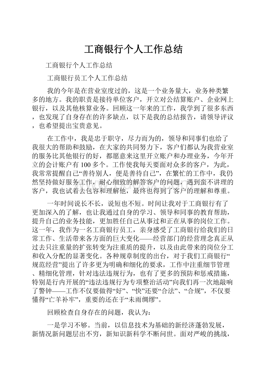 工商银行个人工作总结.docx