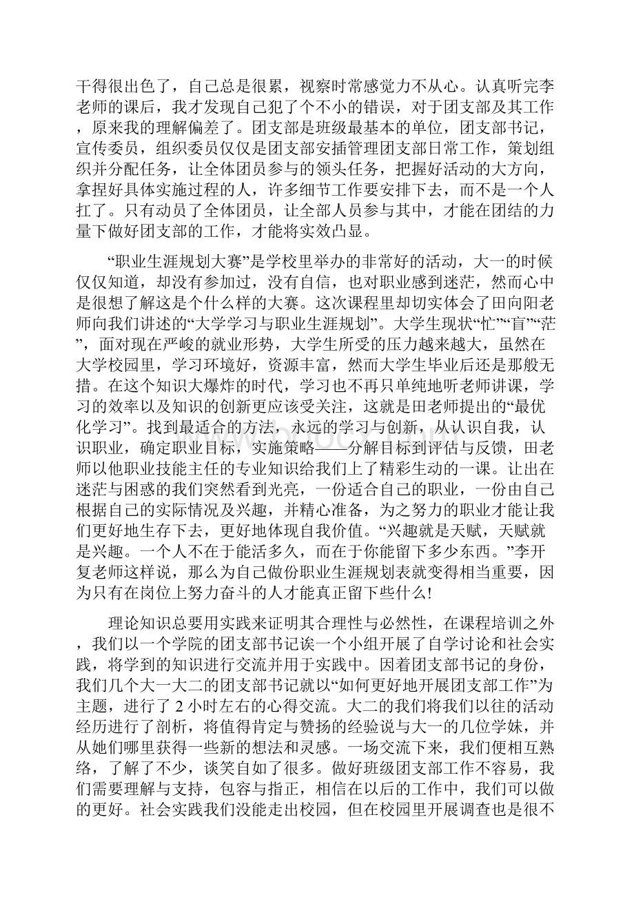 团支部书记培训班个人工作总结范文.docx_第3页