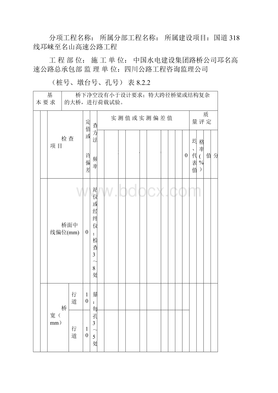 分项工程质量检验评定表桥梁国投.docx_第3页