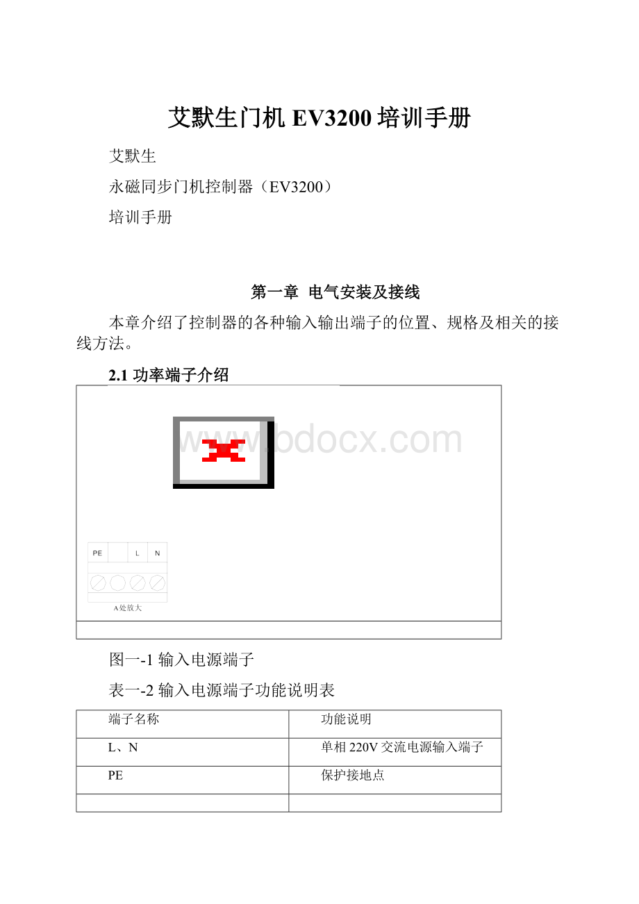 艾默生门机EV3200培训手册.docx