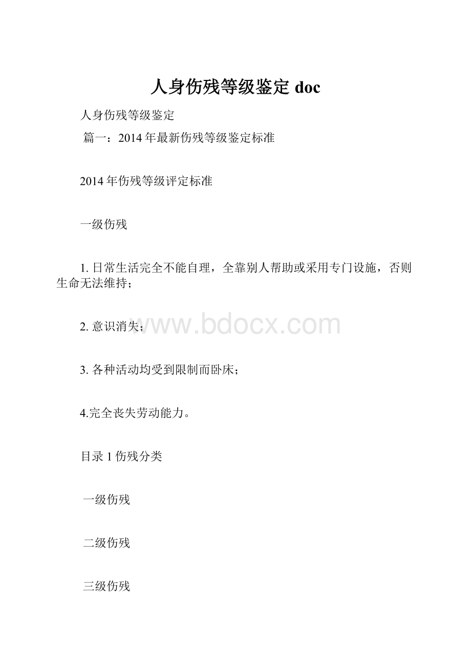 人身伤残等级鉴定doc.docx