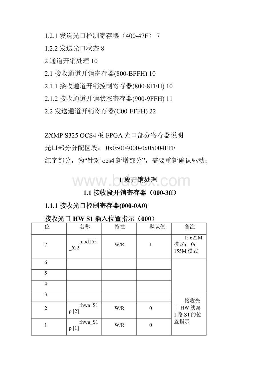 S325 ocs4单板光口FPGA寄存器说明.docx_第2页