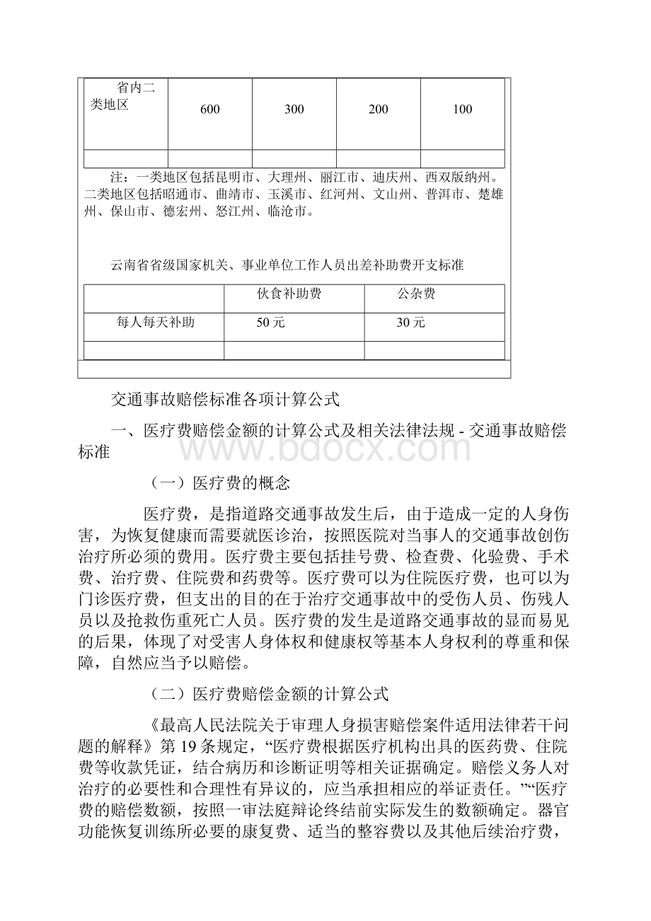 云南省度道路交通事故损害赔偿标准.docx_第3页