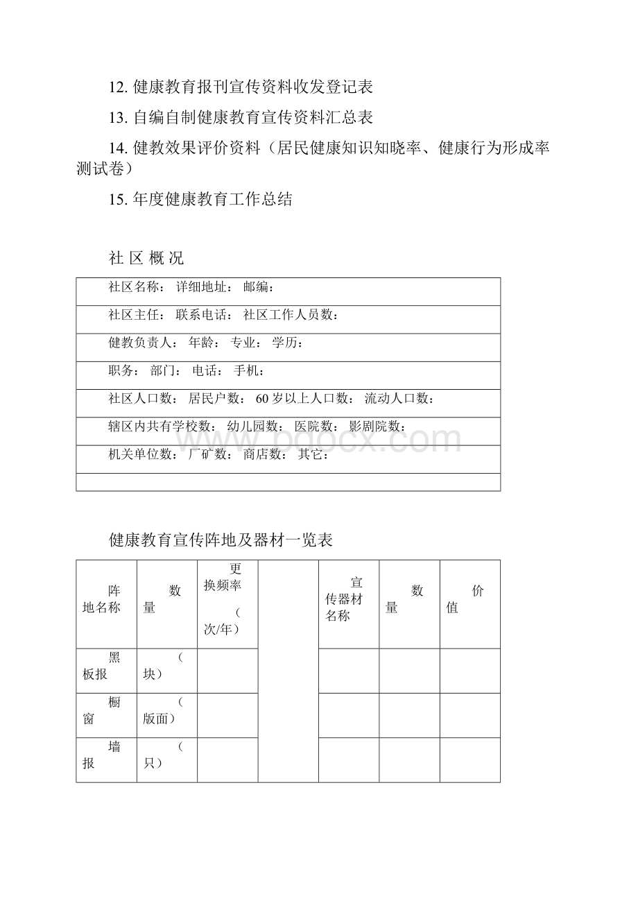 社区健康教育档案汇总.docx_第2页