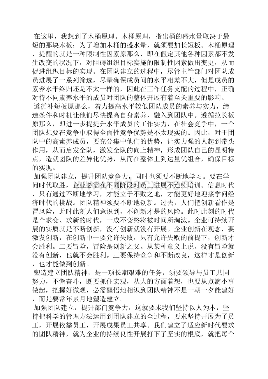 企业团队精神建设心得体会总结范文精选6篇.docx_第3页