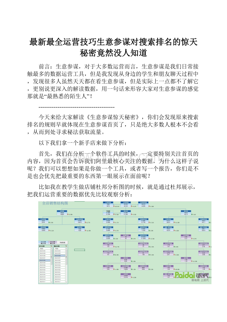 最新最全运营技巧生意参谋对搜索排名的惊天秘密竟然没人知道.docx_第1页