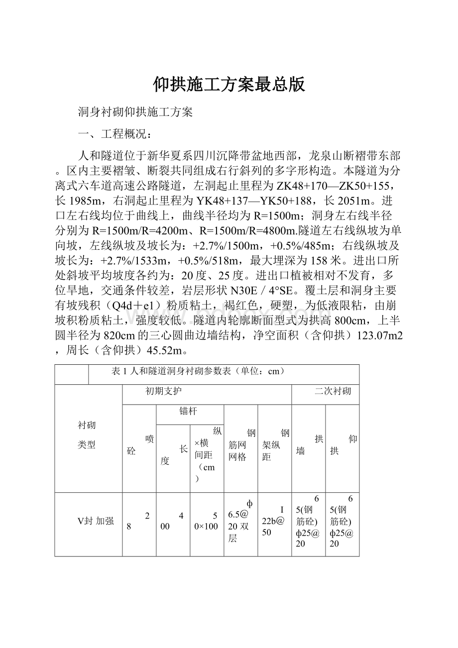 仰拱施工方案最总版.docx