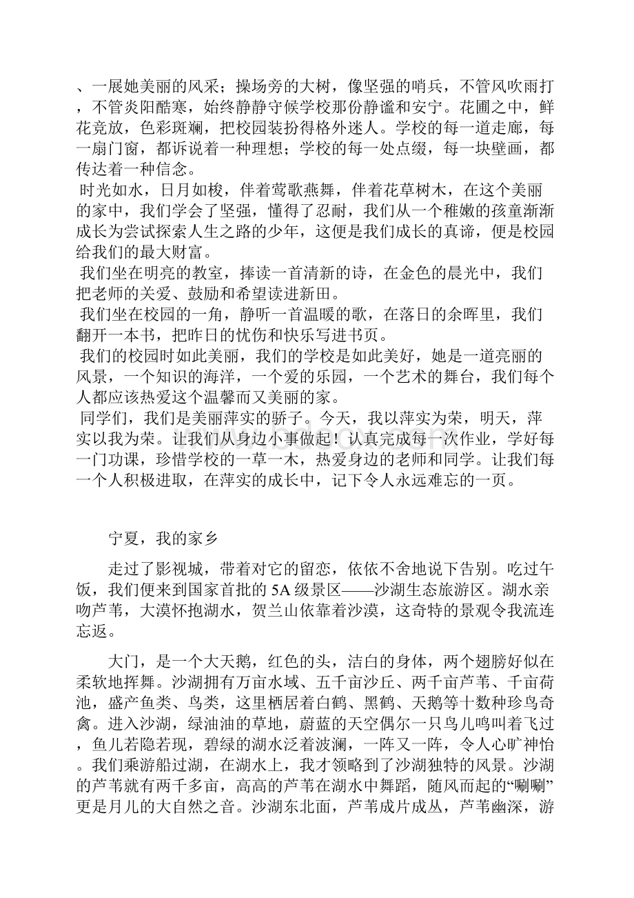 美丽宁夏我的家乡等5篇文章.docx_第3页