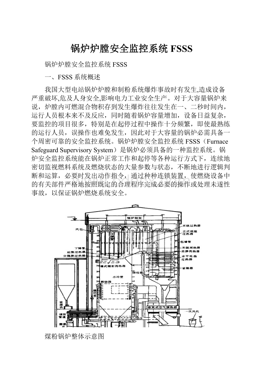 锅炉炉膛安全监控系统FSSS.docx