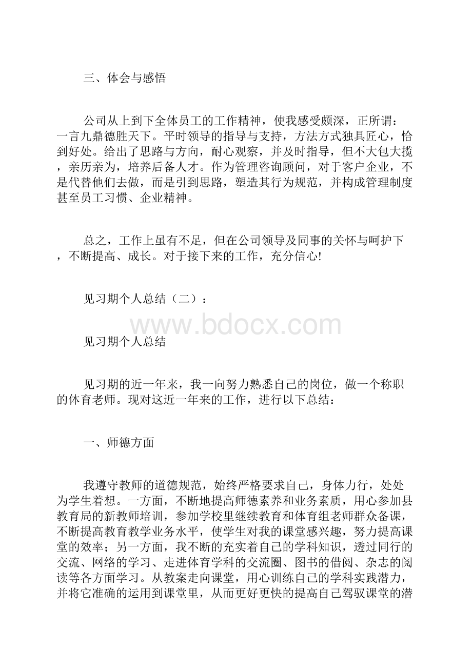 精选见习期个人总结.docx_第2页