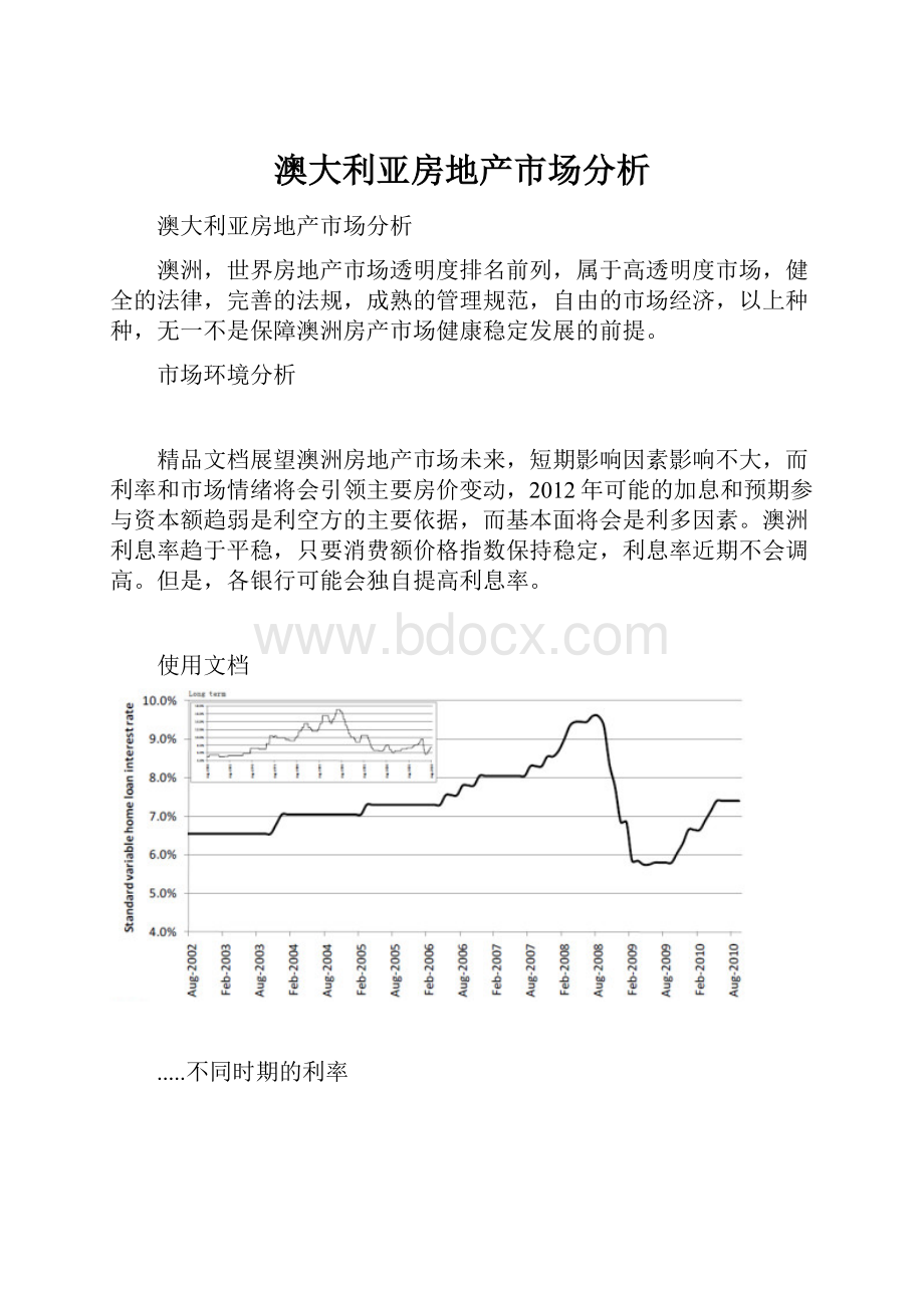 澳大利亚房地产市场分析.docx