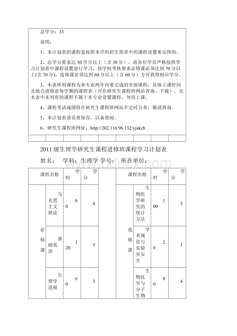 中山医学院级研修班课程计划表.docx_第2页