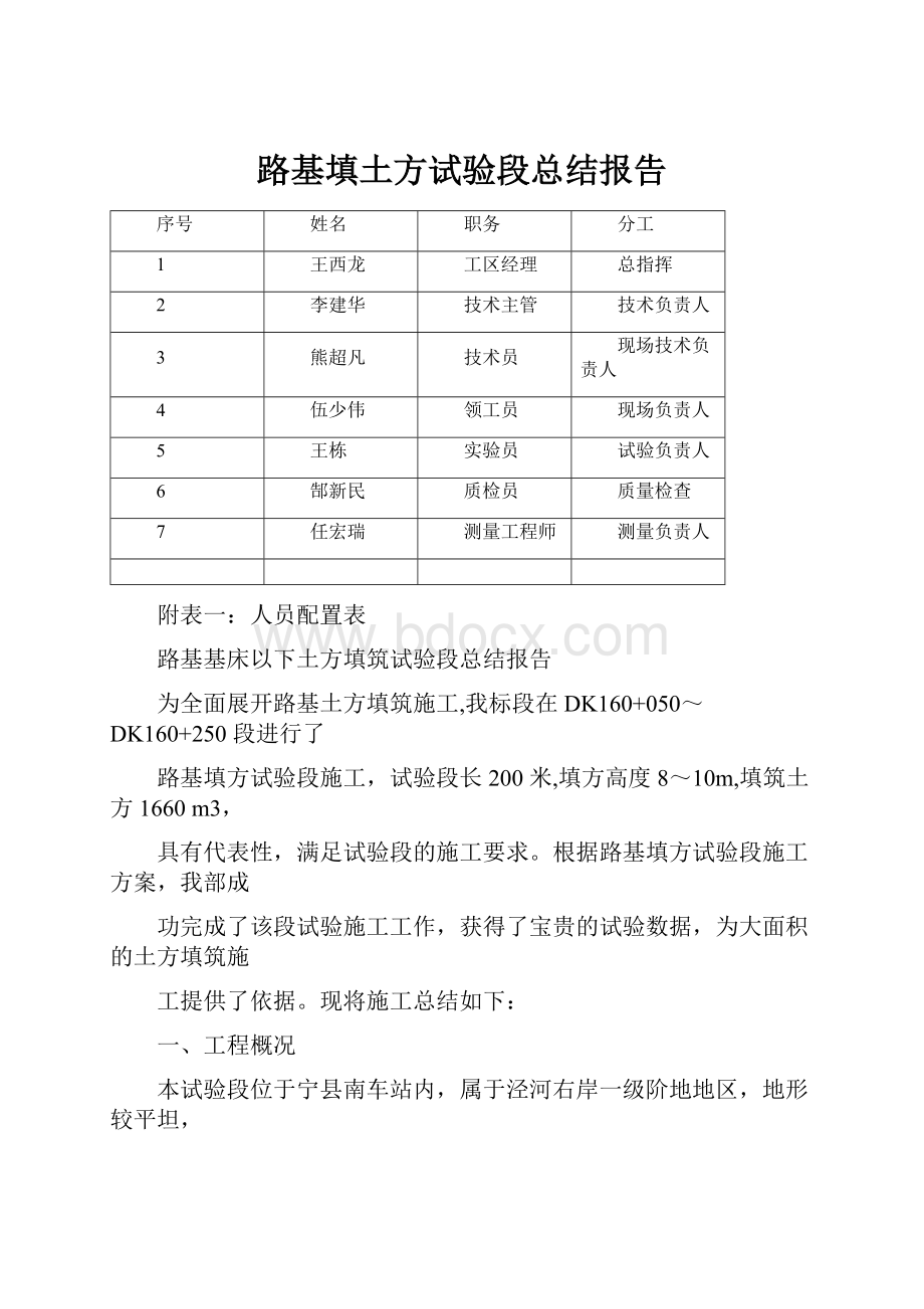 路基填土方试验段总结报告.docx