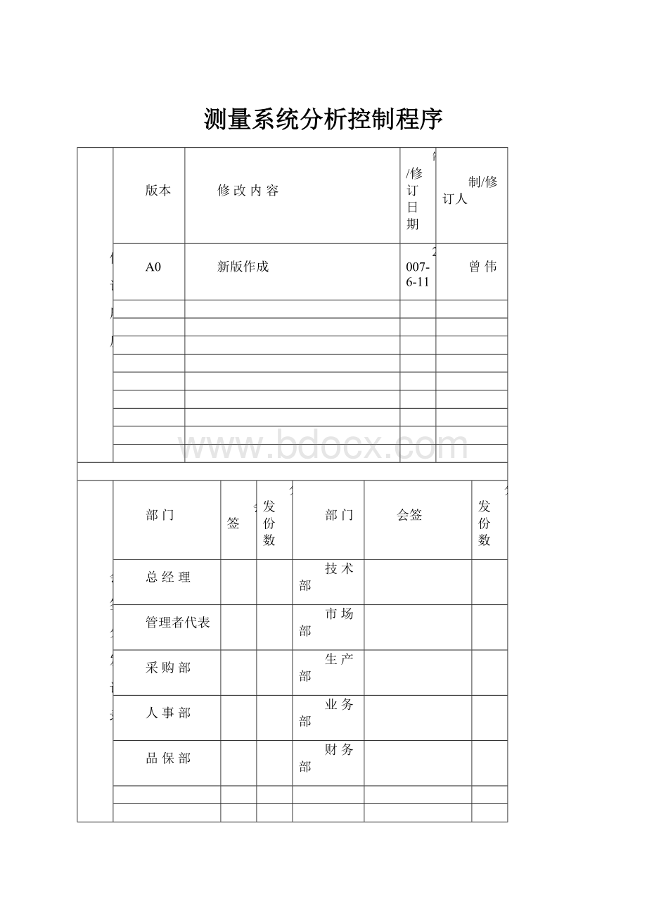 测量系统分析控制程序.docx