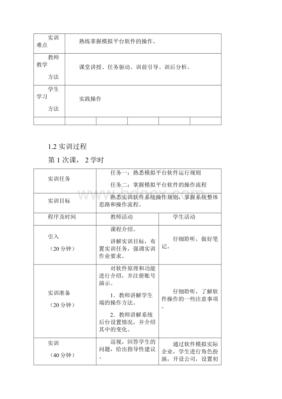 市场营销专业模拟综合实训教案.docx_第2页