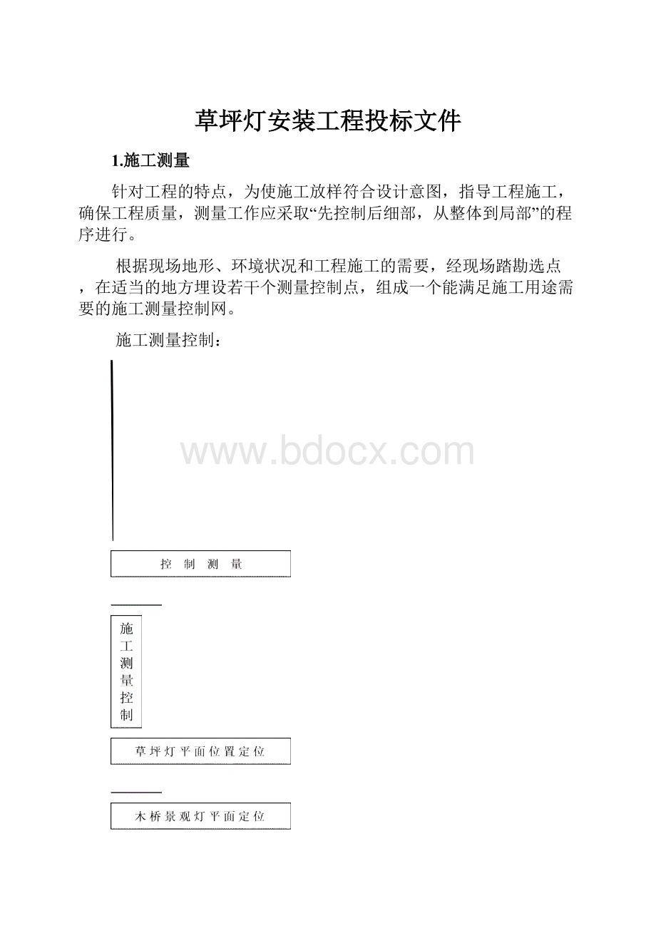 草坪灯安装工程投标文件.docx