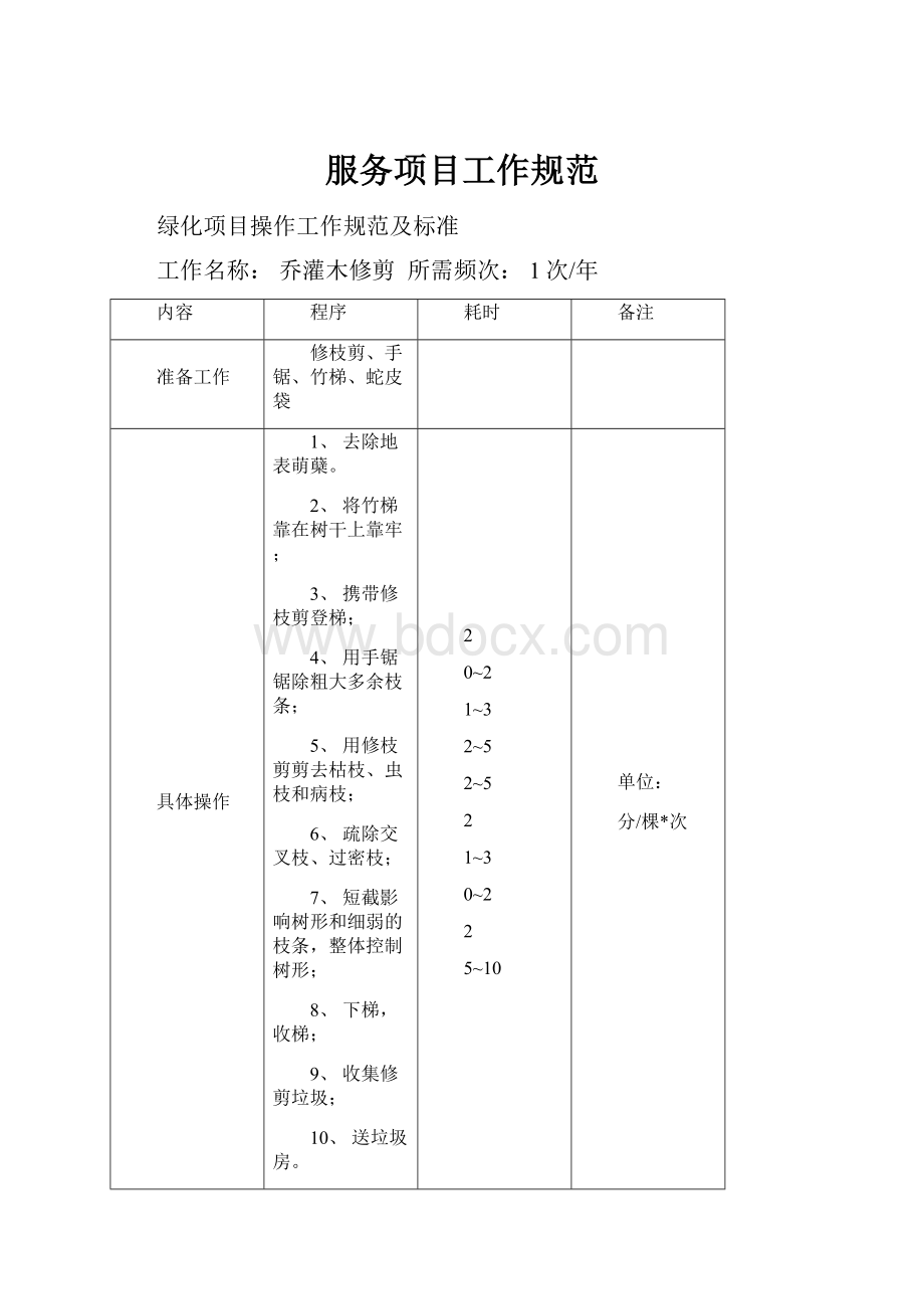 服务项目工作规范.docx