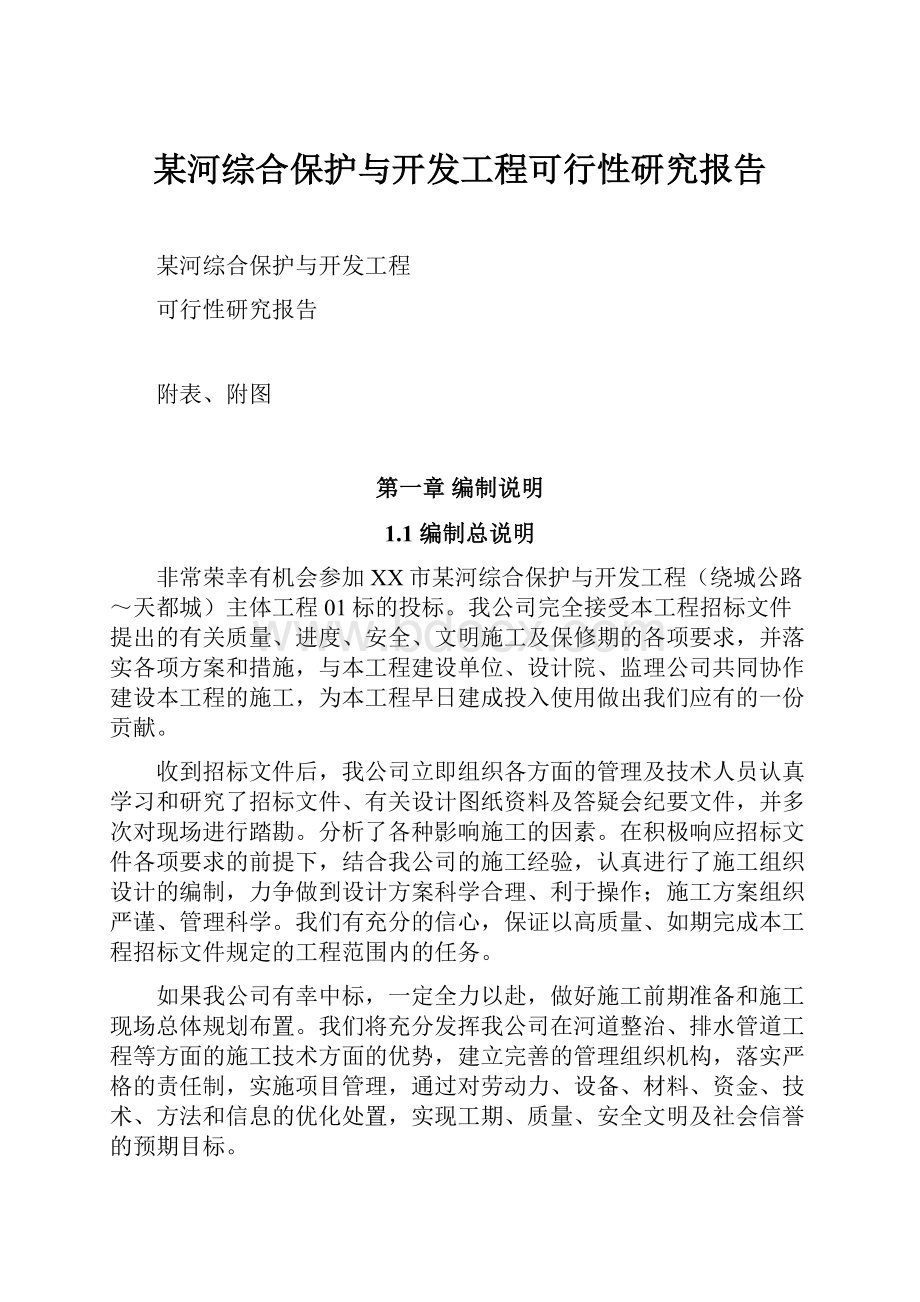 某河综合保护与开发工程可行性研究报告.docx