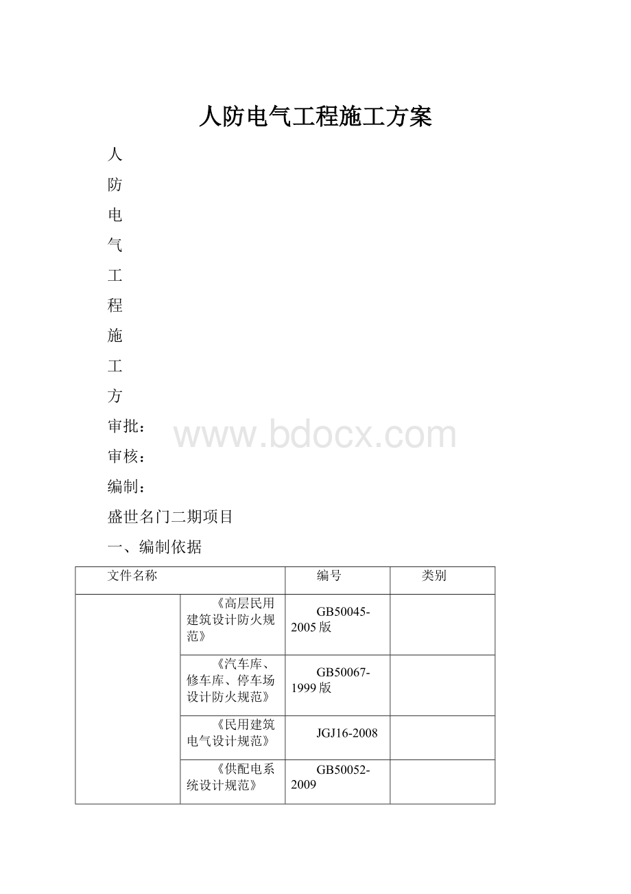 人防电气工程施工方案.docx