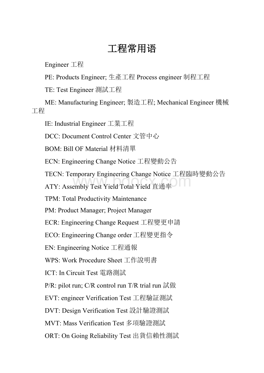 工程常用语.docx