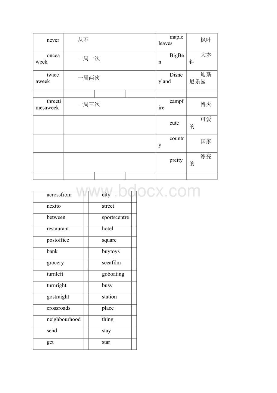 人教版一年级起点四年级下册英语单词考试版.docx_第3页