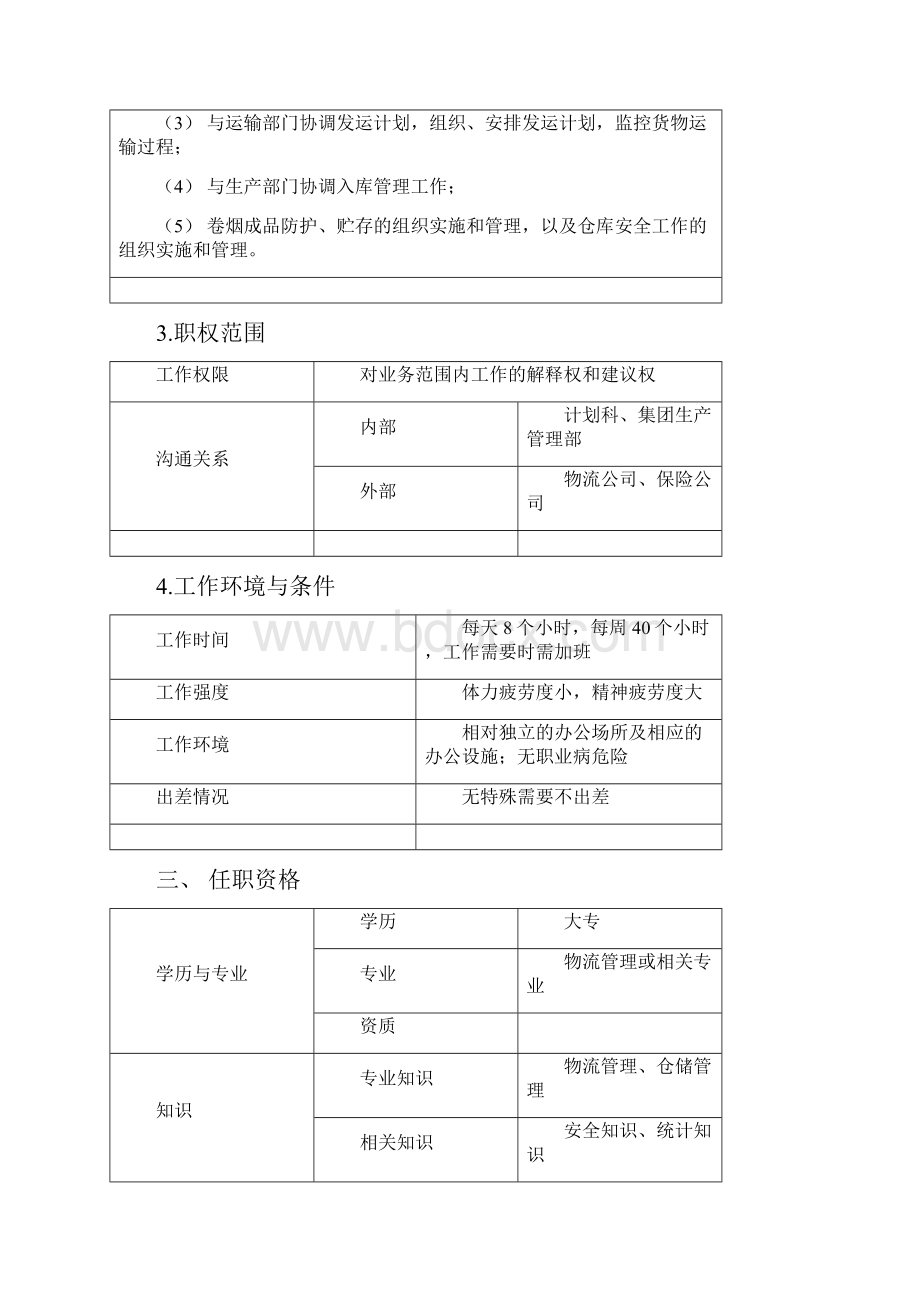 销售部物流科职位说明书.docx_第2页