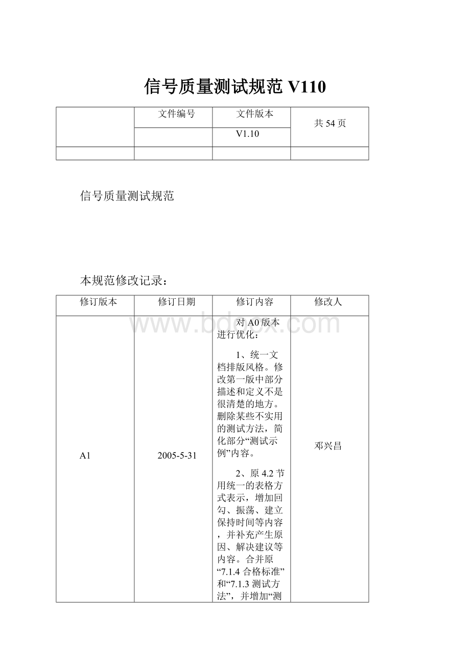 信号质量测试规范V110.docx