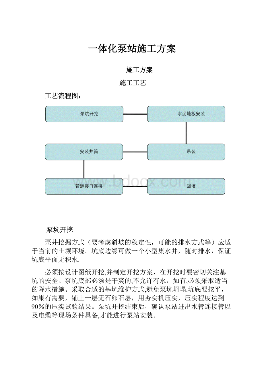 一体化泵站施工方案.docx