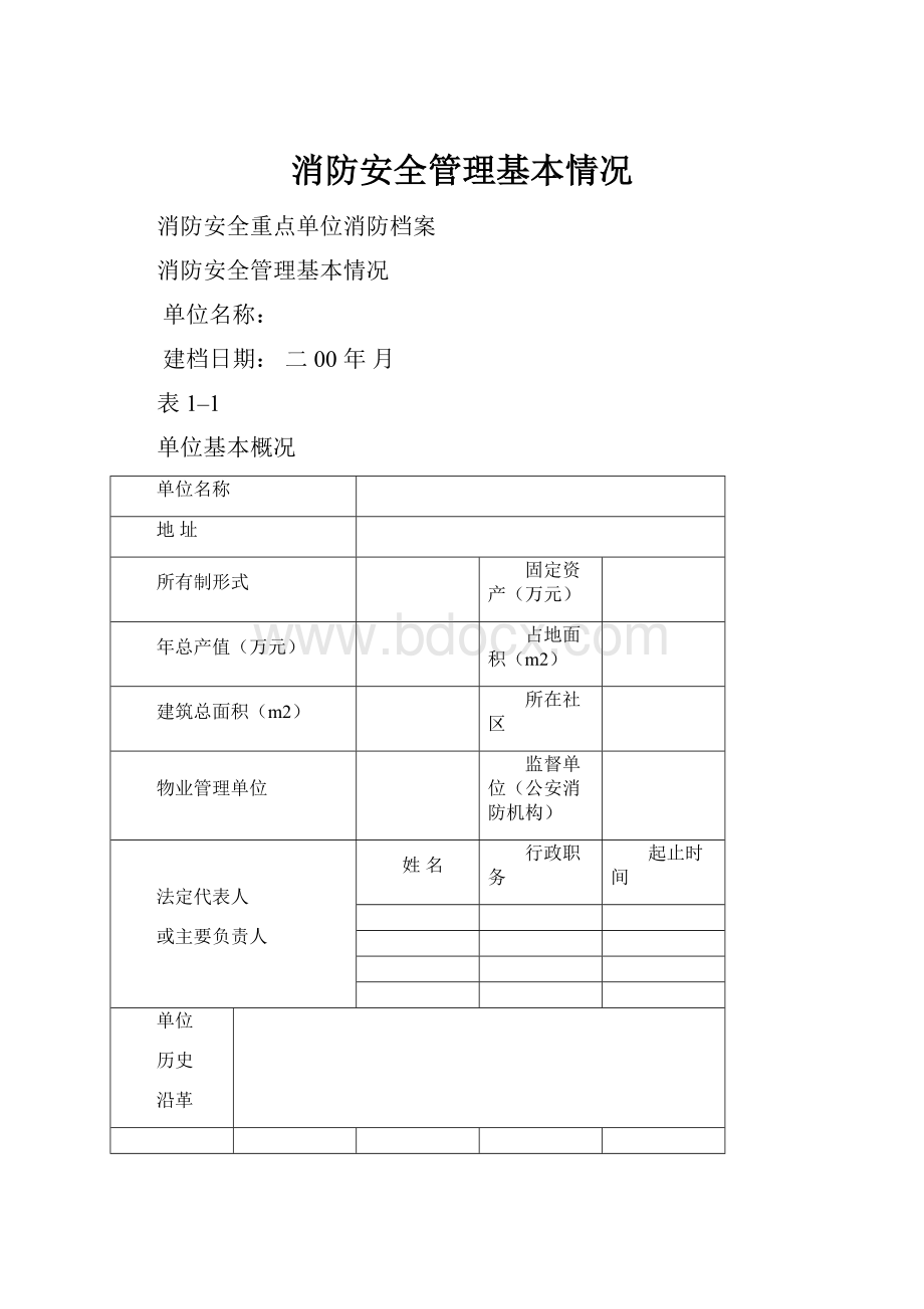 消防安全管理基本情况.docx_第1页