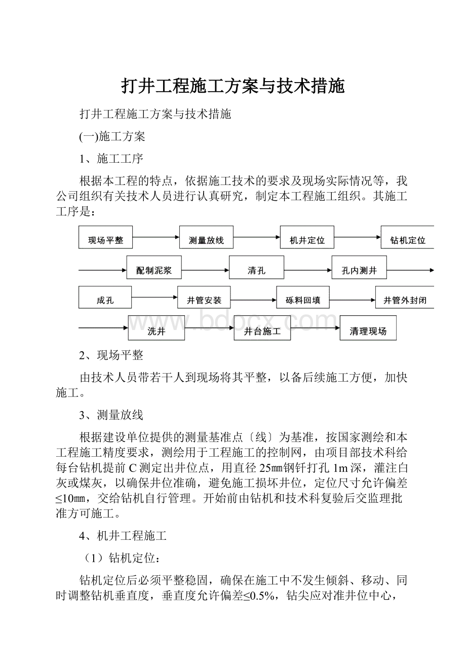 打井工程施工方案与技术措施.docx