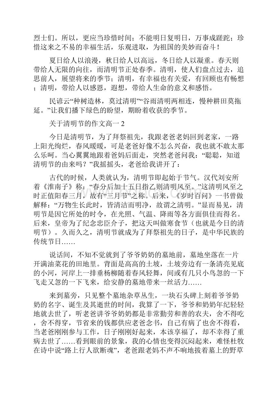 关于清明节的作文高一范文.docx_第2页