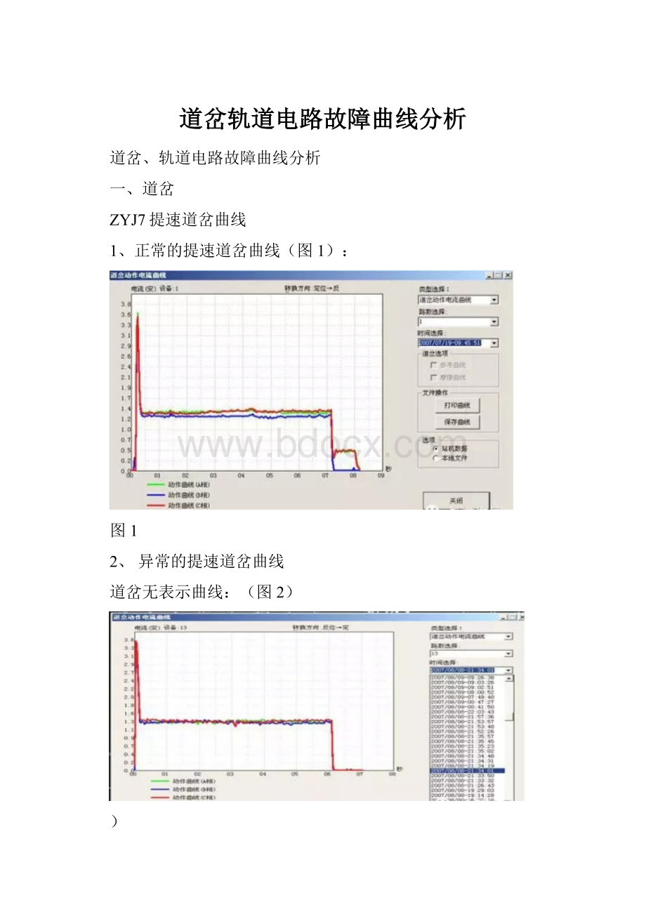 道岔轨道电路故障曲线分析.docx