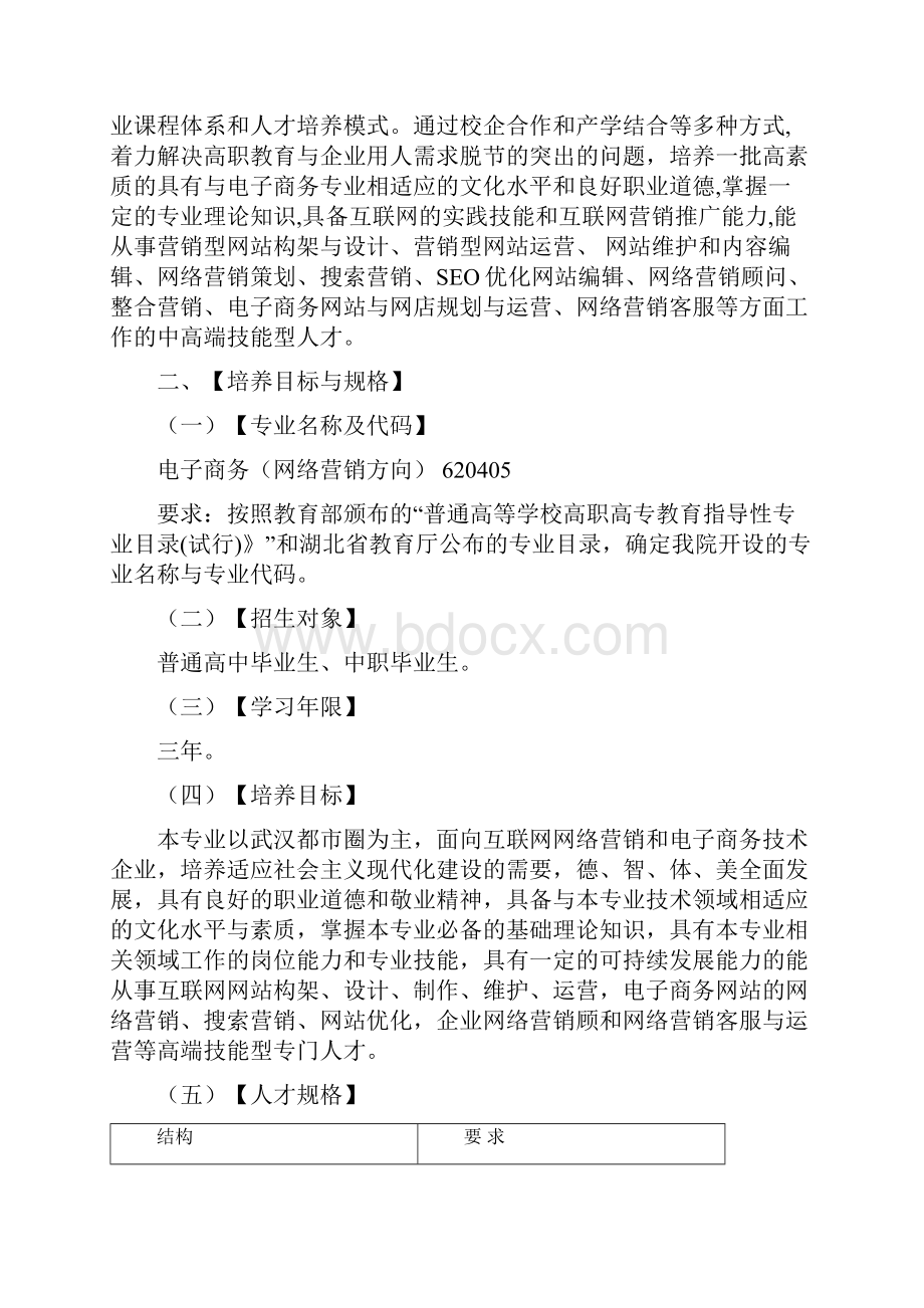 电子商务网络营销方向人才培养方案.docx_第2页