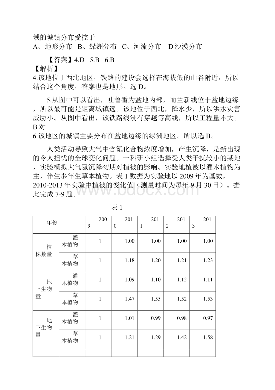 高考文综真题新课标卷Ⅰword解析.docx_第3页