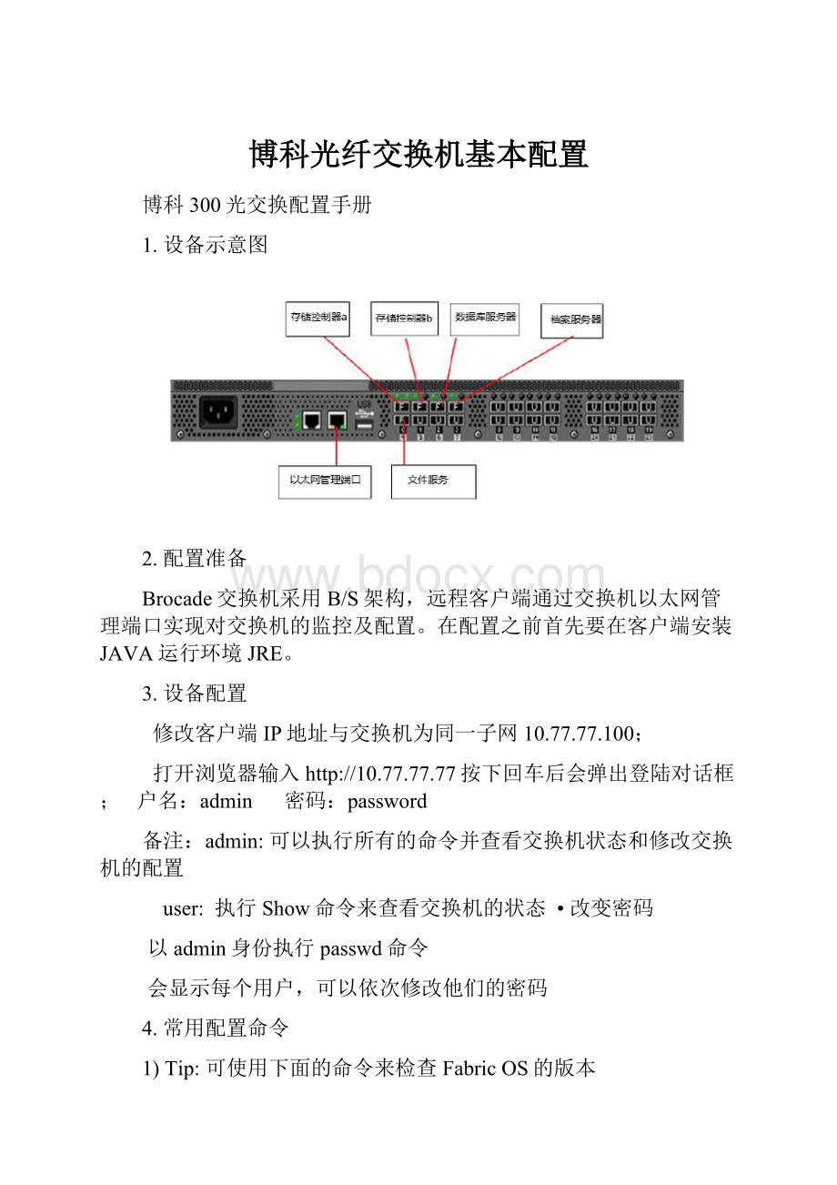 博科光纤交换机基本配置.docx