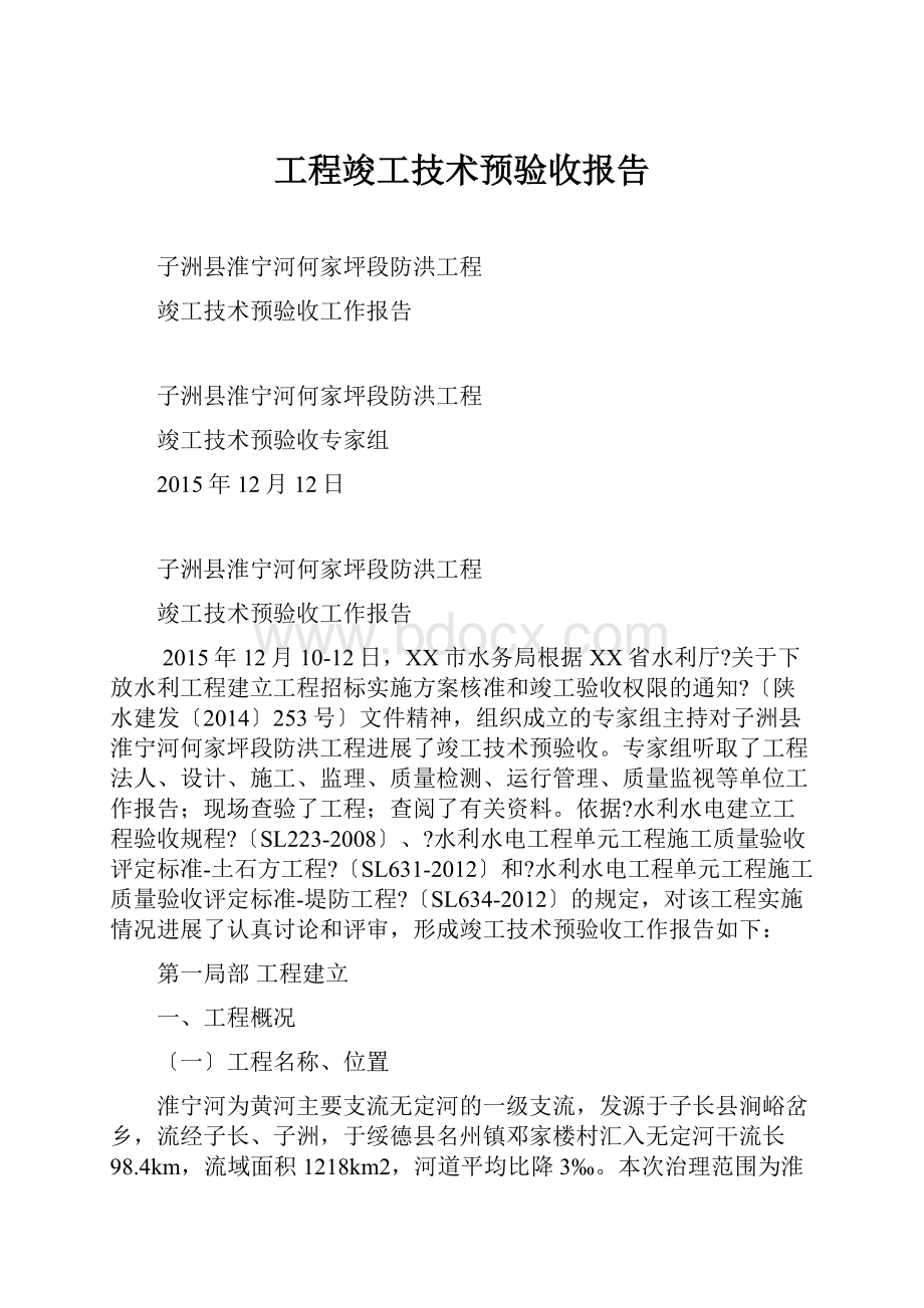 工程竣工技术预验收报告.docx