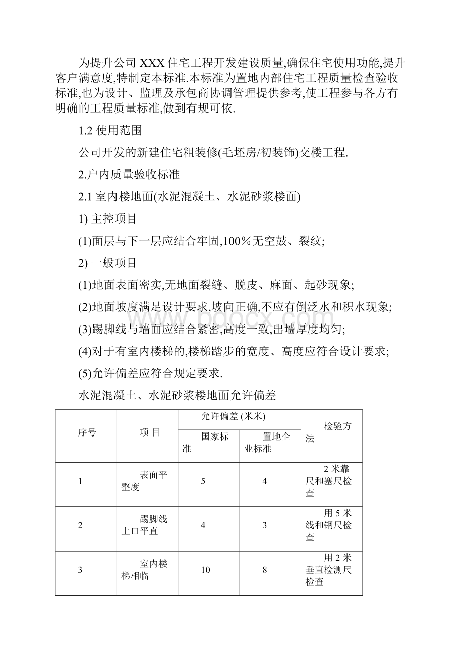 毛坯房住宅土建工程质量标准详细.docx_第2页