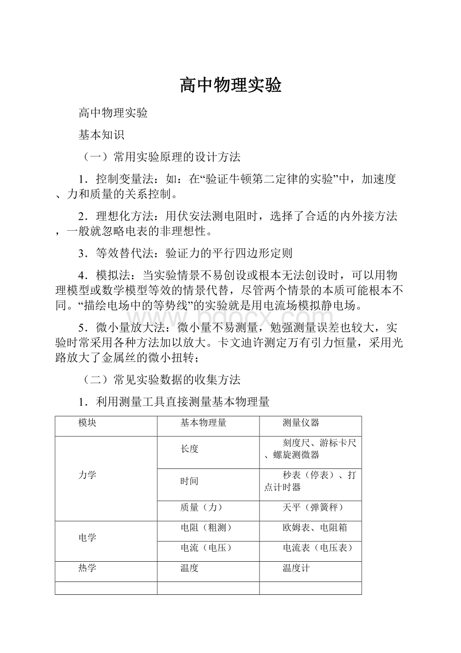 高中物理实验.docx_第1页