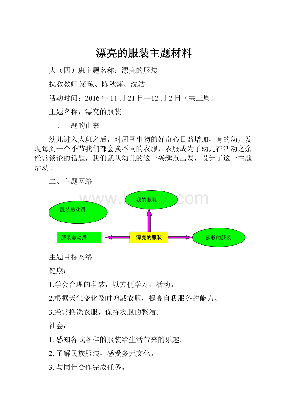 漂亮的服装主题材料.docx