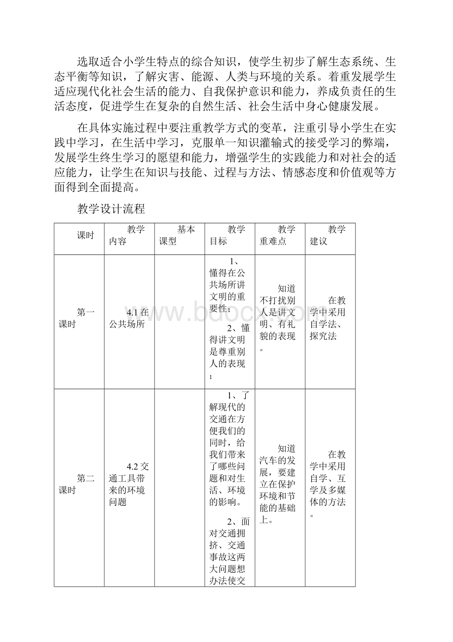 四年级省情单元设计及第四单元教案总结.docx_第2页