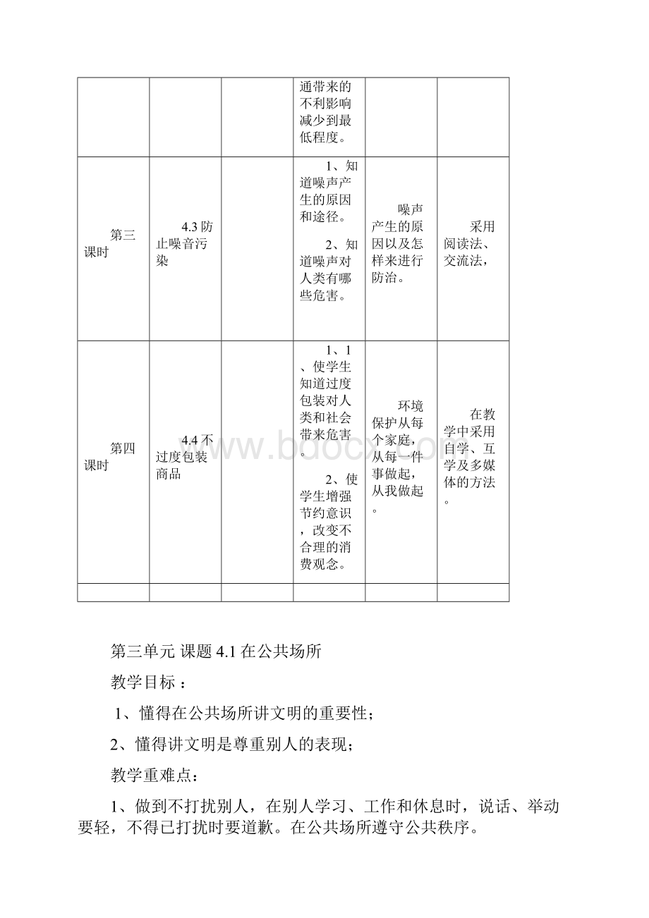 四年级省情单元设计及第四单元教案总结.docx_第3页