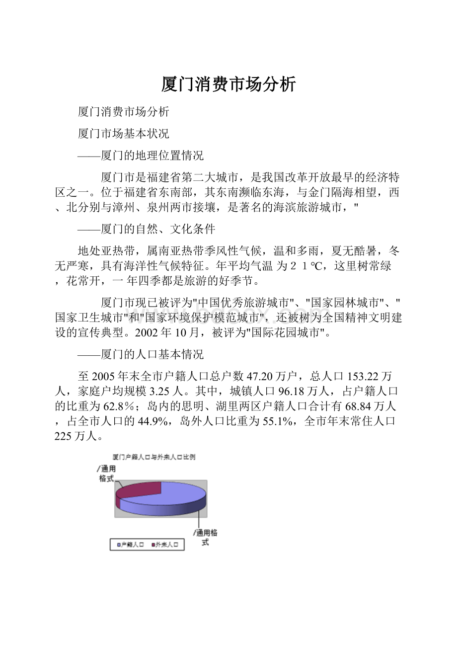 厦门消费市场分析.docx_第1页