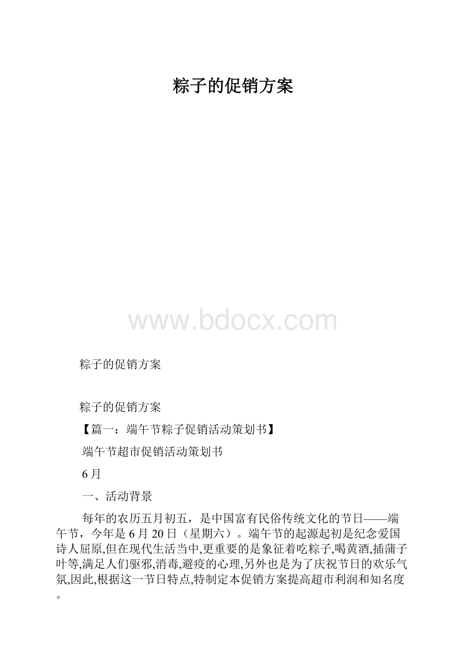 粽子的促销方案.docx