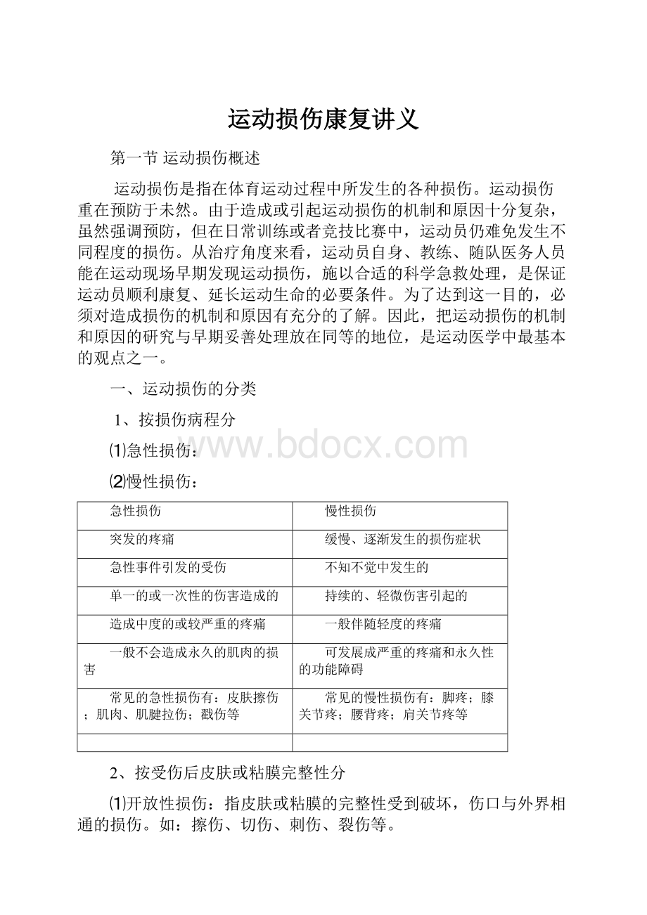 运动损伤康复讲义.docx_第1页