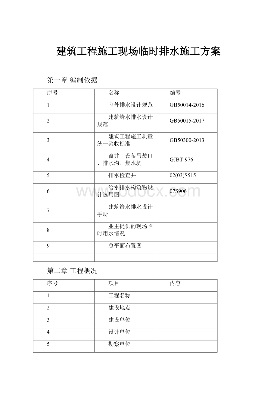 建筑工程施工现场临时排水施工方案.docx