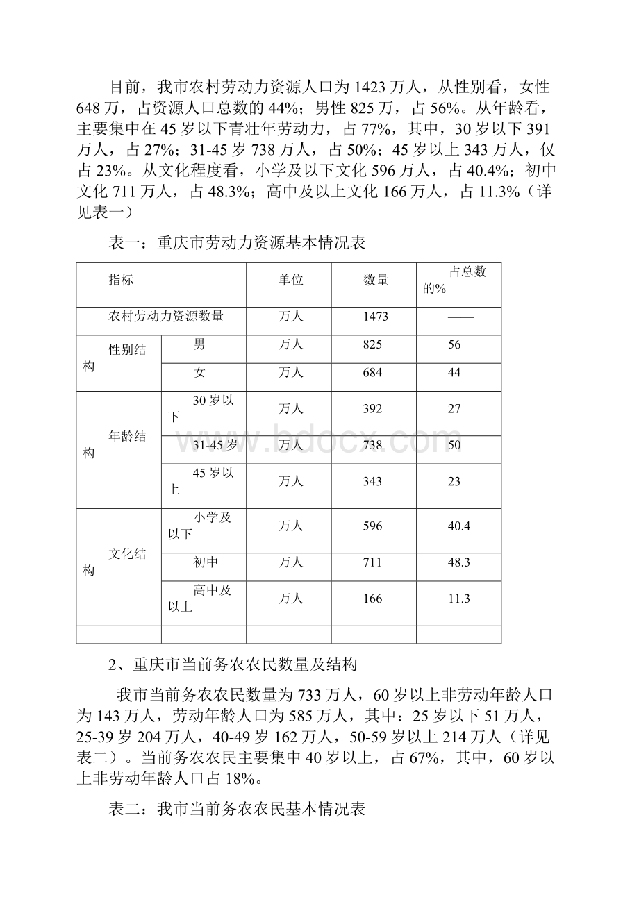 浅谈重庆市农村劳动力转移就业现状.docx_第2页